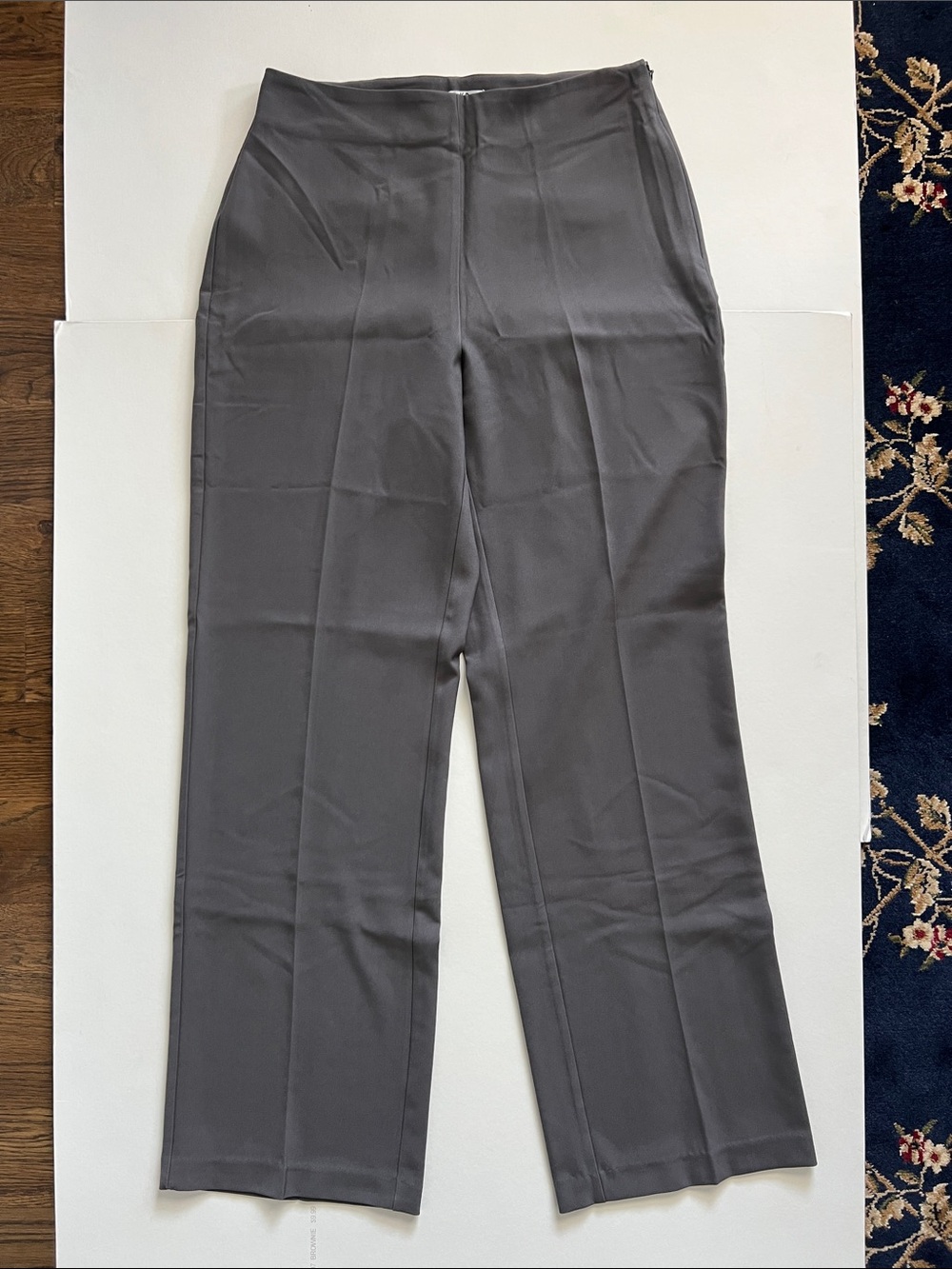 NA-KD High-Rise Straight Leg Trousers - Charcoal